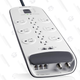 Belkin 12-Outlet Advanced Power Strip Surge Protector with 8-Foot Power Cord and Ethernet / Cable / Satellite / Telephone / Coaxial Protection | $17 | Amazon | Clip the $5 coupon